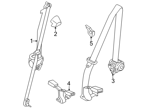 2025 Ford Ranger Seat Belt Diagram 2
