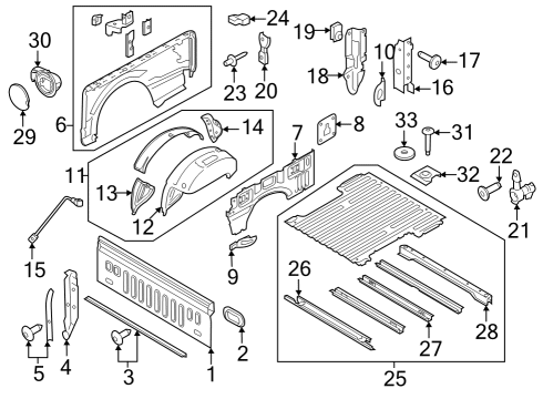 2022 Ford F-150 Panel Diagram for FL3Z-9527864-C