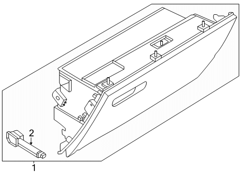 2025 Lincoln Nautilus Glove Compartment Box Assembly Diagram for R2TZ-58060T10-BA