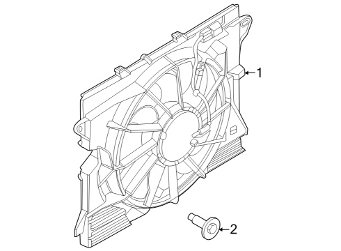 2024 Ford Mustang Engine Cooling Motor And Fan Assembly Diagram for PR3Z-8C607-A