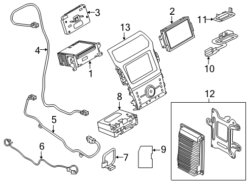 2019 Ford Police Interceptor Utility Cable Assembly Diagram for BB5Z-14D202-BD