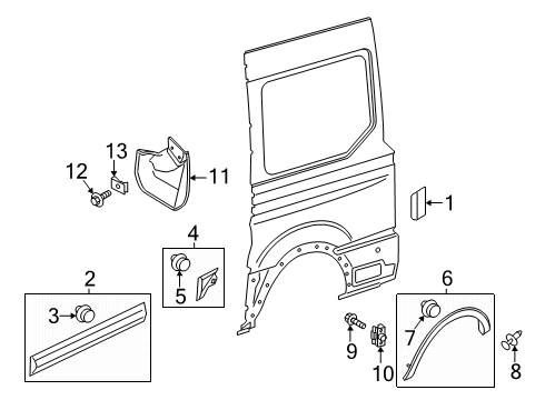 2025 Ford Transit 350 HD Side Panel & Components Diagram 2