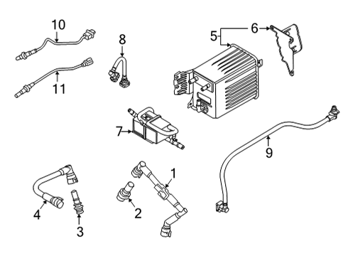 2024 Ford F-150 Exhaust Gas Oxygen Sensor Diagram for RL3Z-9G444-D