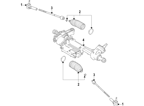 2021 Ford Mustang Steering Gear Repair Kit Diagram for LR3Z-3504-F