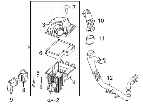2024 Ford Transit Air Hose Diagram for PK4Z-9B659-B