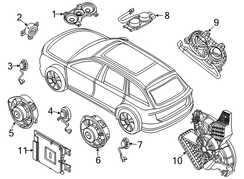2025 Lincoln Nautilus Speaker Assembly Diagram for R2TZ-18808-P