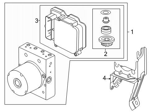 2025 Ford Ranger KIT - BRAKE ANTI-LOCK ACTUATIO Diagram for MB3Z-2C219-L
