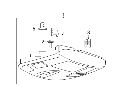 2023 Ford Edge Overhead Console Assembly Diagram for FT4Z-58519A70-HZ