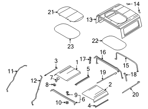 2021 Ford Bronco Seal Diagram for M2DZ-9854382-B