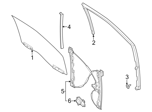 2023 Ford F-250 Super Duty Glass Diagram for PC3Z-1521411-B