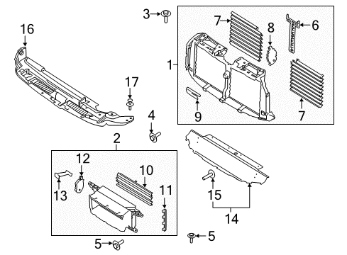 2022 Ford Expedition Air Deflector Diagram for NL1Z-19E525-AB