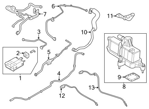 2024 Ford Escape Hose Vent Diagram for PV4Z-6A664-B
