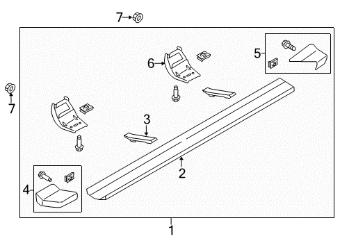 2020 Ford F-150 Step Assembly Diagram for FL3Z-16450-HC