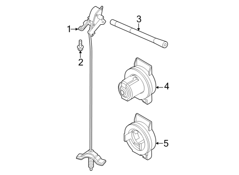 2023 Ford F-250 Super Duty CYLINDER ASY - LOCK Diagram for ML3Z-1543262-A