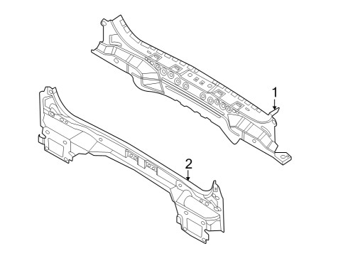 2021 Ford Bronco Sport PANEL ASY - BACK - LOWER Diagram for M1PZ-7840320-D