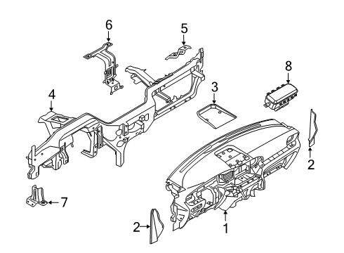 2025 Ford Police Interceptor Utility Panel - Instrument Diagram for LB5Z-7804480-AH