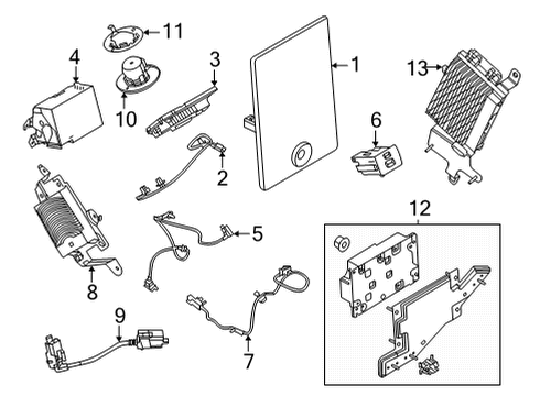 2025 Ford Mustang Mach-E RECEIVER - RADIO - CYBER SECUR Diagram for LJ8Z-18C869-G