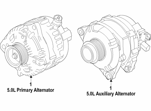 2024 Ford F-150 Alternator Assembly Diagram for NL3Z-10346-A