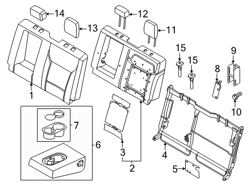2025 Ford F-150 Rear Seat Components Diagram 3