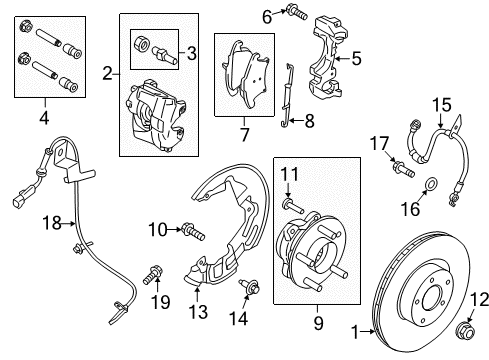 2020 Lincoln MKZ Hose Assembly Brake Diagram for HG9Z-2078-E