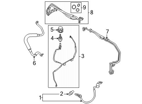 2024 Ford Transit 350 Condenser, Compressor & Lines Diagram 5