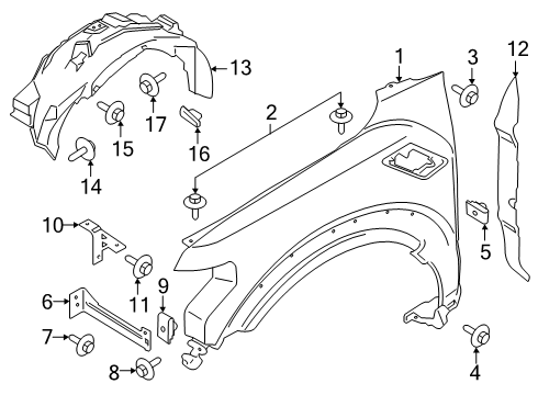 2025 Ford F-150 Fender & Components Diagram 4