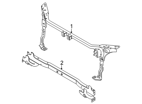 2025 Ford Ranger Support - Radiator Diagram for MB3Z-16138-D
