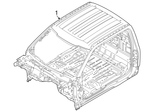2023 Ford F-250 Super Duty CAB ASY - TRIMMED - PRIMED Diagram for PC3Z-28001B24-A