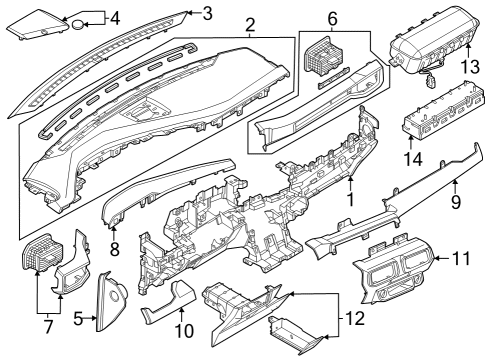 2024 Ford Mustang Cover Assembly Diagram for PR3Z-6304459-CB