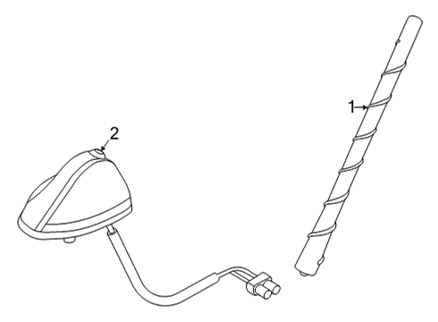 2022 Ford Bronco Sport Cable Diagram for LX6Z-19A397-C