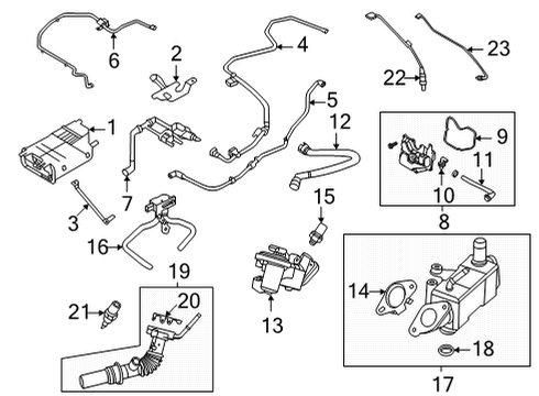 2020 Ford Escape Bracket Diagram for LX6Z-9F931-D