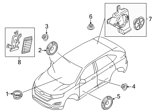 2023 Ford Edge Cable Assembly Diagram for M2GZ-14D202-B