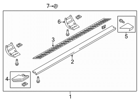 2021 Ford F-150 Step Assembly Diagram for NL3Z-16451-DA