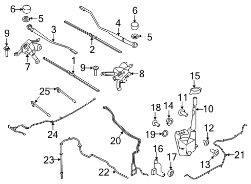 2022 Ford Edge Water Reservoir Diagram for GT4Z-17618-H