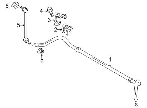 2024 Ford Transit 250 Stabilizer Bar & Components - Front Diagram 2