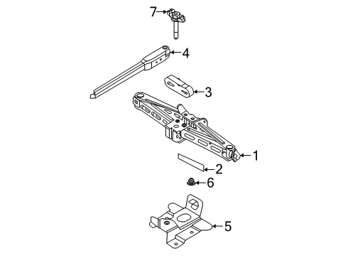 2024 Ford Escape Jack Assembly Lifting Diagram for LJ6Z-17080-K