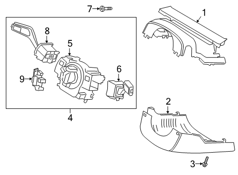 2023 Ford Explorer SWITCH ASY - DIRECTION INDICAT Diagram for R2DZ-13K359-AA