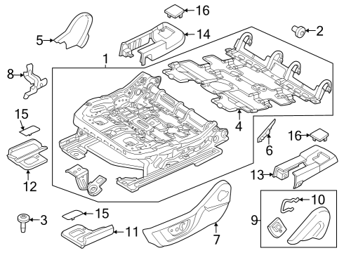 2024 Ford Mustang Seat Track Assembly Diagram for PR3Z-7861704-A