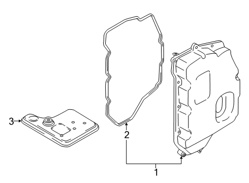 2022 Ford Transit Connect Automatic Transmission Assembly Diagram for KV6Z-7000-B