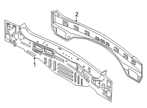 2020 Ford Explorer PANEL ASY - BACK - LOWER Diagram for LB5Z-7840320-A