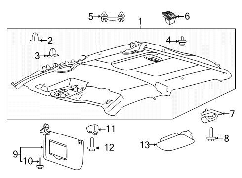2025 Ford F-150 Interior Trim - Cab Diagram 2