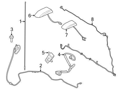 2024 Ford F-350 Super Duty Isolator Diagram for LC3Z-18K891-A