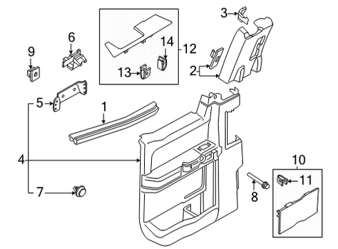 2021 Ford F-150 Switch Housing Diagram for ML3Z-14528-CB