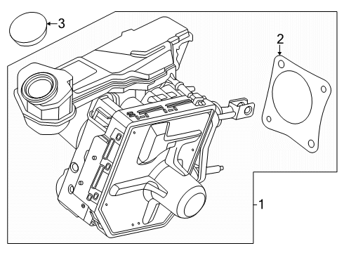 2025 Lincoln Nautilus Brake Booster Assembly Diagram for PZ1Z-2005-S
