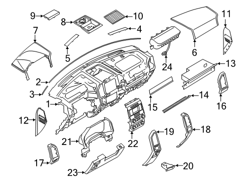 2021 Ford Expedition Cover Assembly Diagram for JL3Z-15043C54-DB