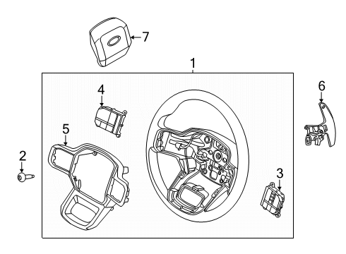 2025 Ford F-150 Shroud, Switches & Levers, Steering Column, Steering Wheel & Trim Diagram 10