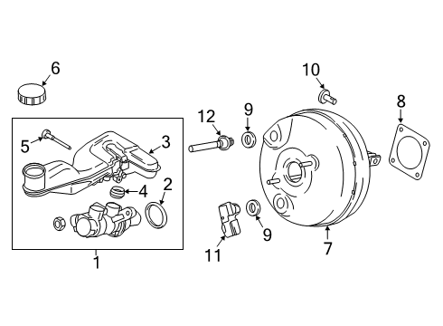 2022 Lincoln Nautilus Master Cylinder Repair Kit Diagram for J2GZ-2140-A