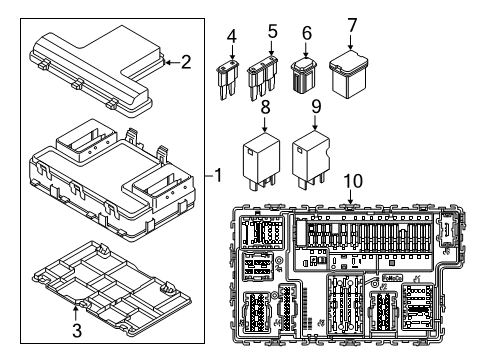 2020 Ford Ranger Alarm/Keyless Lock System Kit Diagram for JU5Z-15604-CT