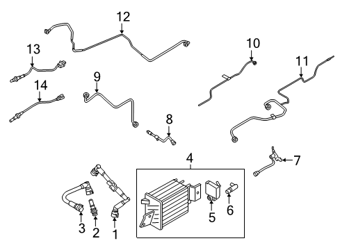 2025 Ford Expedition SENSOR - HEGO Diagram for RL1Z-9F472-B