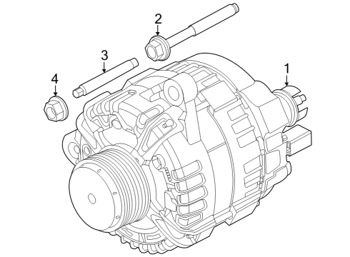 2025 Ford Mustang Alternator Assembly Diagram for PR3Z-10346-B